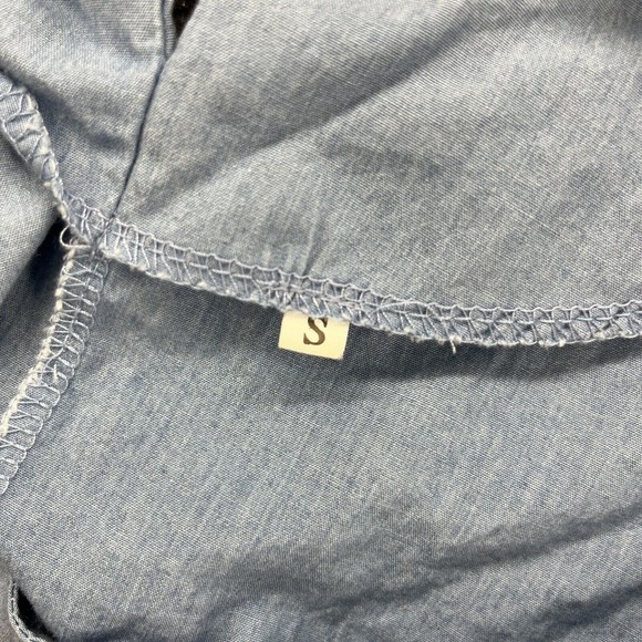 Hayden LA Denim Tunic Top Dress Size S Blue Boho Festival Tapestry Tassel fringe - Picture 5 of 11